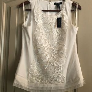NWT Women’s White House Black Market silk shell